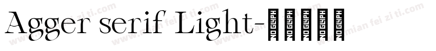 Agger serif Light字体转换